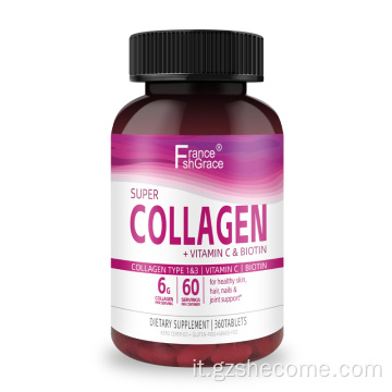 Il collagene include compresse di collagene idrolizzate antiossidanti